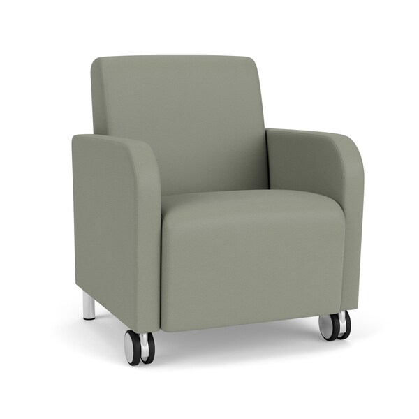 Lesro Siena Lounge Reception Guest Chair w/ Front Casters, 27 in W 29.5 in L 32.5 in H SN1101 - main